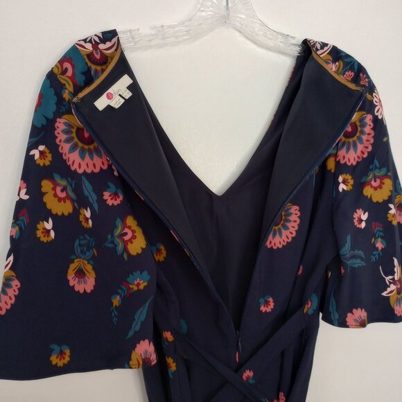 Boden Navy Floral Emilie Midi Dress - Picture 7 of 9